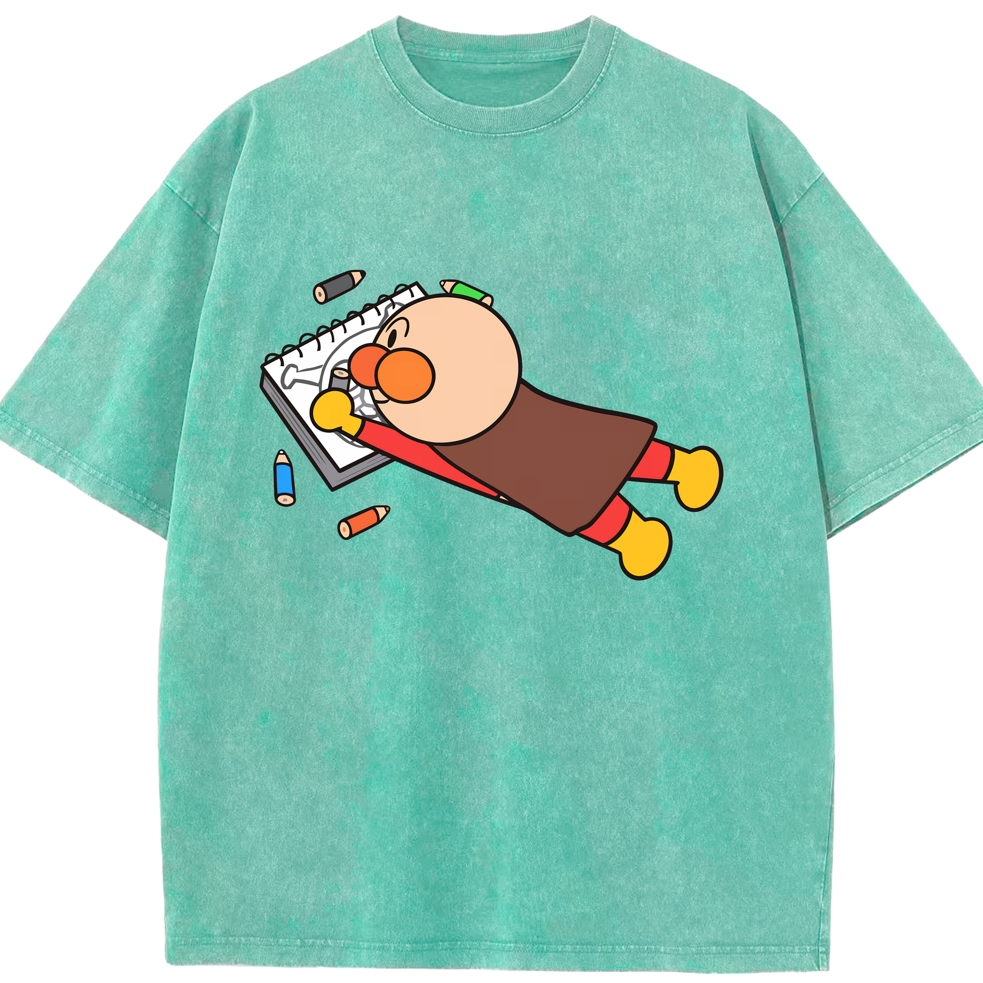 （画像用） アンパンマン Anpanman 綿100% ヴィンテージ風 半袖Tシャツ（フロントプリント）